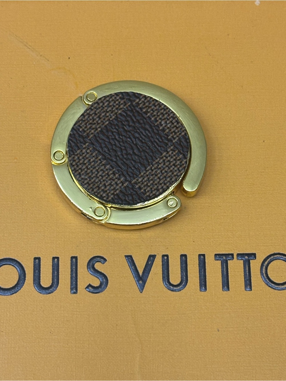 Louis Vuitton Damier Glossy Purse Hanger, Bag Holder, Bag Hanger, Gold tone
